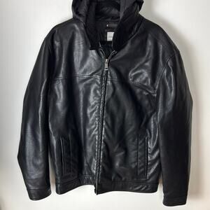 Cole Haan Faux Leather Jacket - Men's Large